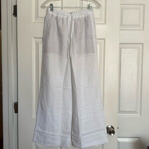 Aritzia White Wide Leg Pants